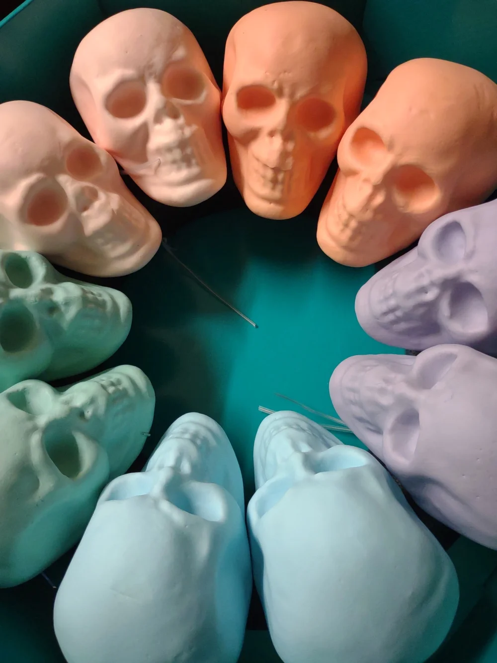 Pastel Skull Decor Wreath Halloween New
